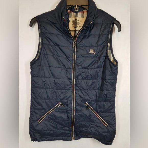 Burberry Navy Blue NWT Puffer Vest